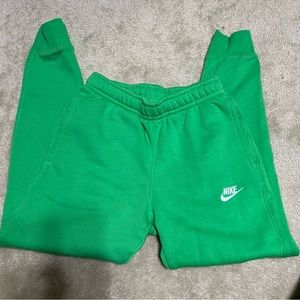 Green Nike sweatpants